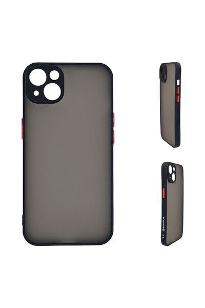 Sonique Θήκη Σιλικόνης Color Button Bumper Apple iPhone 14 Plus Μαύρο