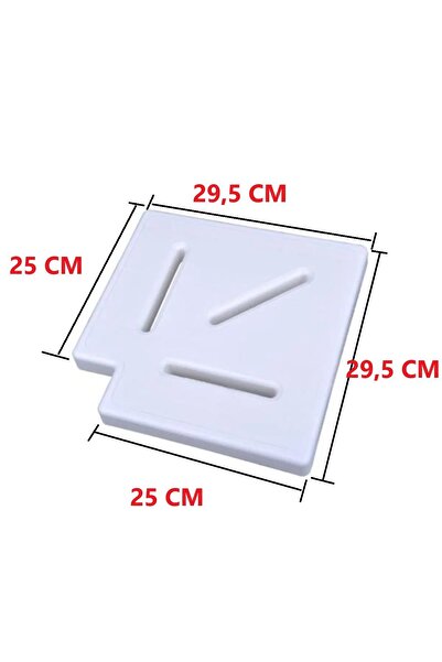 Gemaş Taşma Izgarası Köşe Parçası 90° Plastik 25 Cm
