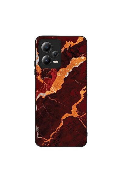 Sonique Θήκη Marble Series για Xiaomi Redmi Note 12 5G / Poco X5 5G Κόκκινο