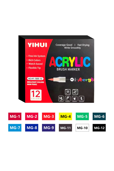 Choice1 12 12/24-Color Acrylic Paint Pens Markers — Suitable Painting on Rock...