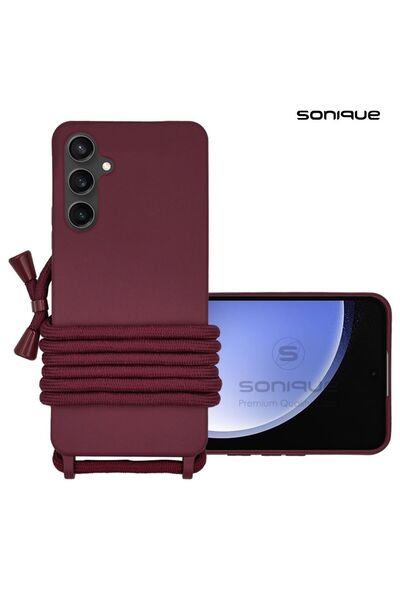 Sonique Θήκη Σιλικόνης με Κορδόνι CarryHang Samsung Galaxy S23 FE Μπορντό