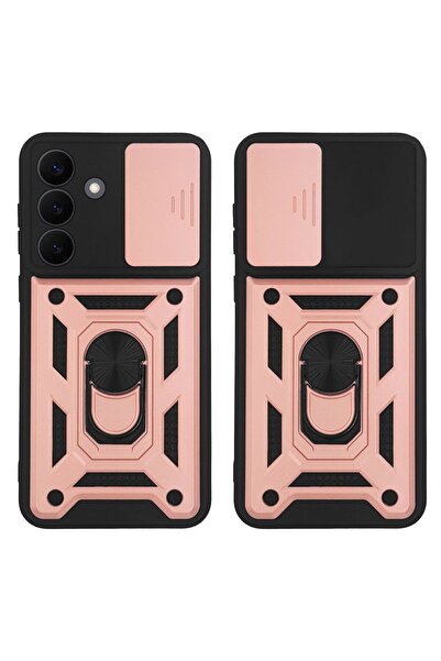 Sonique Θήκη Ring Armor CamPro για Samsung Galaxy S26 Ροζ Χρυσό