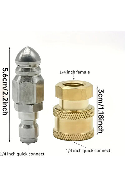 Choice فوهة صرف صحي عالية الضغط 5000 PSI - أداة رش متعددة المنافذ بضغط عالٍ م...