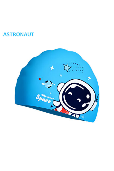 Choice4 قبعة سباحة للأطفال من ASTRONAUT للأولاد والبنات ذات شعر طويل ومقاومة ...