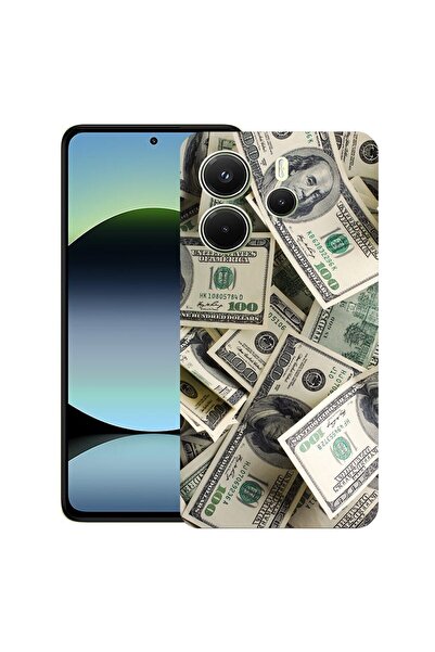 bestcase ¬Æ Husa pentru Xiaomi Redmi Note 14, Money Pattern, Slim Silicon 0.8...
