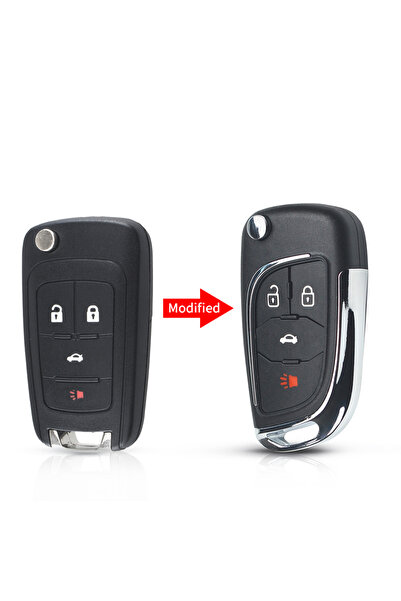 Choice3 مفتاح سيارة عن بعد قابل للطي بـ 4 أزرار من KEYYOU لسيارات شيفروليه كر...