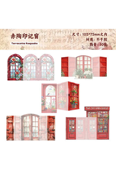 Choice1 1pack B Terracotta 1pack/2pack Handbook Material Stickers Collection ...