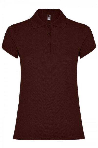 ROLY Women's polo shirt, 100% cotton, Star, chocolate