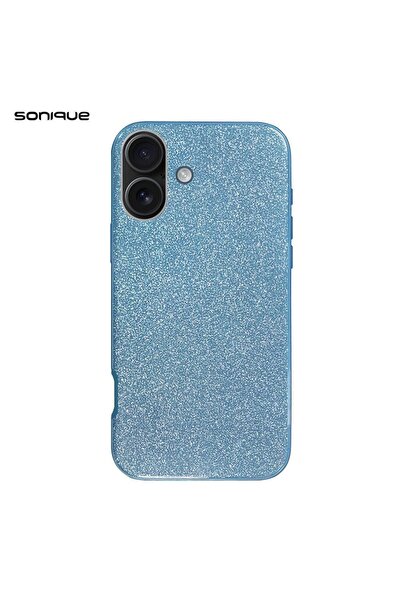 Sonique Θήκη Σιλικόνης Shiny Apple iPhone 16 Plus Γαλάζιο