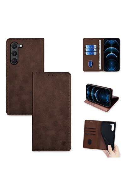 Sonique Θήκη Πορτοφόλι Vintage Magnet Wallet Samsung Galaxy S23 Plus Καφέ