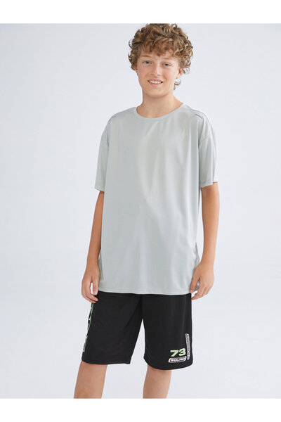 LC Waikiki Tricou de băieți cu guler rotund și detalii reflectorizante