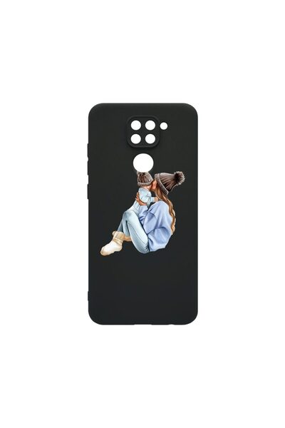 bestcase Тънък силиконов калъф 0.8ММ, съвместим с Xiaomi Redmi Note 9, Момиче...
