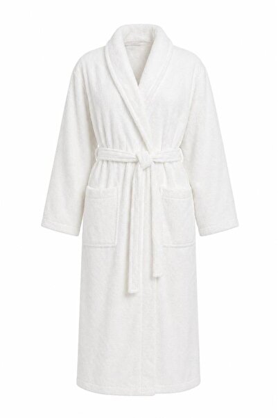 Çeyiz Diyarı Softline L Size Belted Bathrobe White