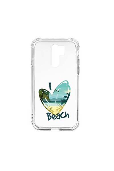 bestcase Husa Anti Shock Silicon Compatibila cu Xiaomi Redmi 9, I Love Beach,...