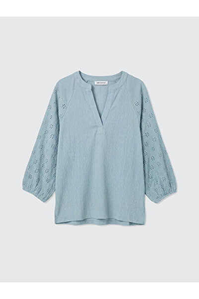 LC Waikiki V Neck Embroidered Raglan Sleeve Women's Body