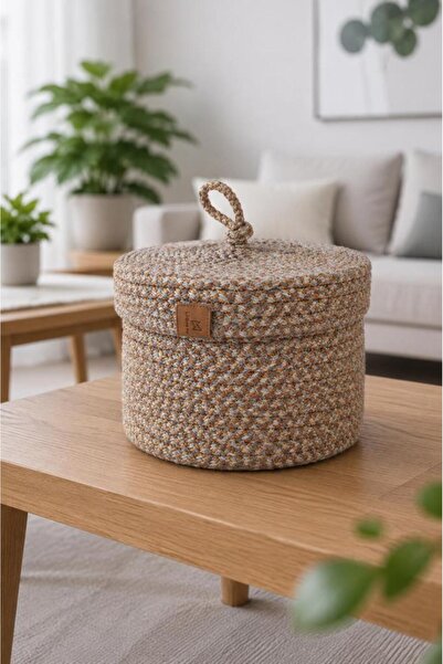 Çeyiz Diyarı Basket with Mesh Cover Orange