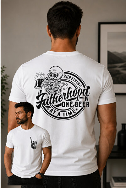 Büşra Çetin Fatherhood T-Shirt, Fatherhood Is Getting through It with a Beer,...