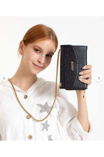 Armine Bag C14 Laser Printed Daily Cross Shoulder Bag - Black