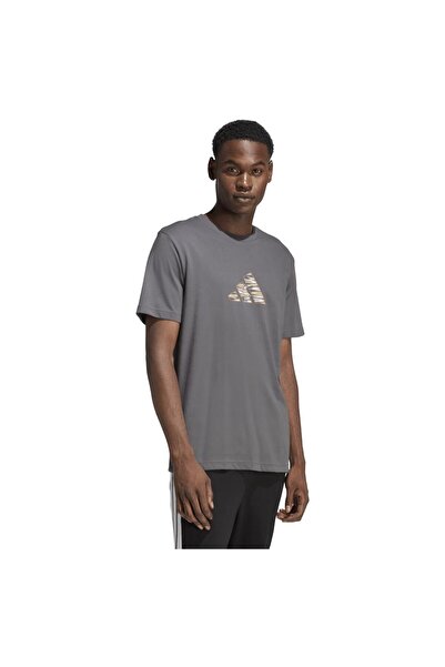 adidas Tricou bărbătesc cu mânecă scurtă, cu imprimeu camuflaj și text Explor...