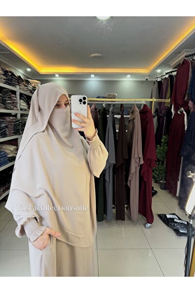 Yüsra Collection Costum Sahra și set de sufleuri din 2 piese