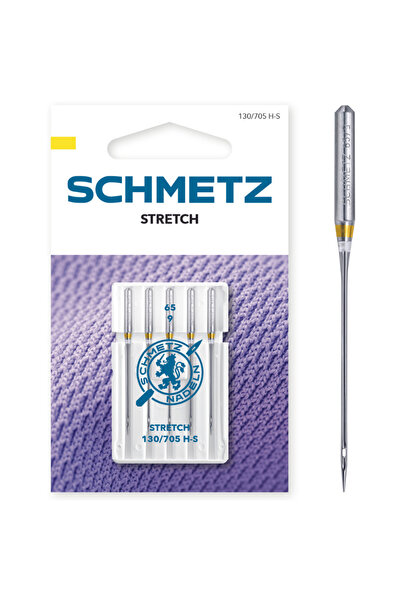 SCHMETZ Set 5 ace de cusut, materiale elastice, finete 65, 130/705 H-S VJS
