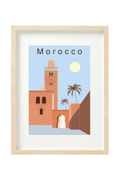Boomah Accessories Morocco Travel Digital Art Poster with Frame 30x40cm
