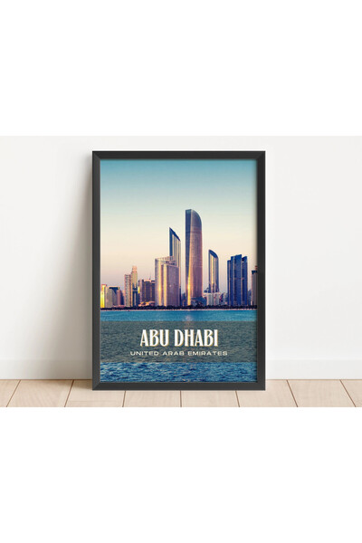 Boomah Accessories Abu Dhabi UAE Travel Poster with Frame 30x40cm