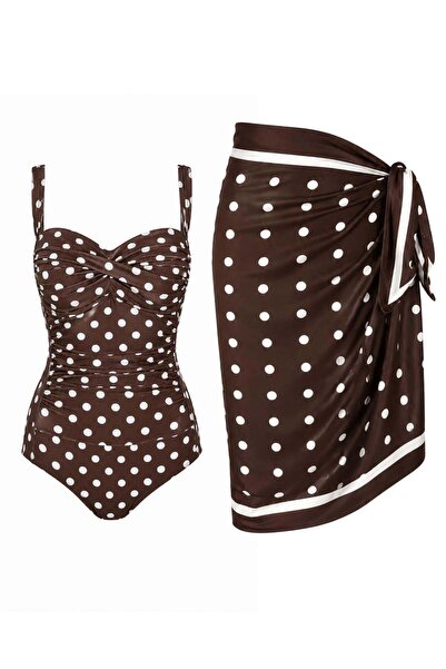 SAILOR moda Pareolu Corset Effect Gathered Swimsuit