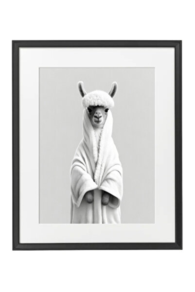 Boomah Accessories Llama in Bathrope , Bathroom Wall Art, Nursery Poster with...