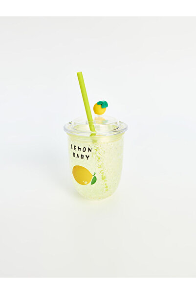 LC Waikiki I Lemon Printed Soft Drink Glass with Straw from Freezen Store