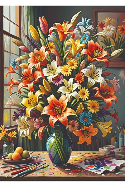 Nova Puzzle 1000 Pieces the Meeting of the Painting and the Flowers Puzzle - ...