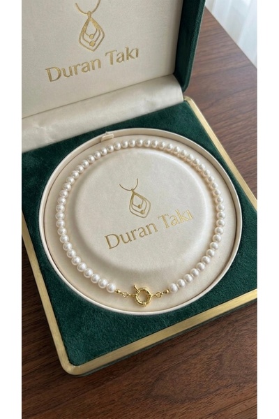DURAN TAKI TASARIM Mayorka İnci Kolye - Altın&Charm Takılabilen (8mm )