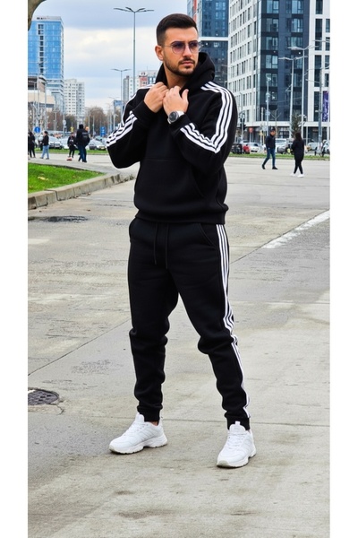 EXCLUSIVE STYLE Oversized tracksuit made of thick Cotton - KYOTO BLACK