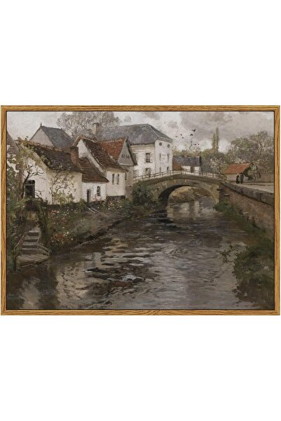 ALAYRA International Rustic Woodland Mountain Artwork with Outer Frame for Li...