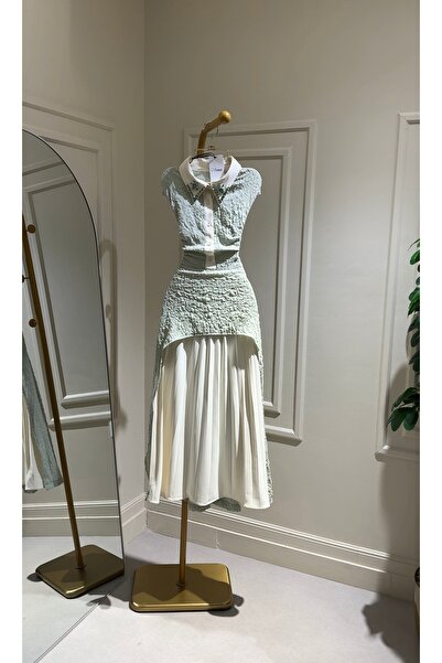 sacha ‎ 3-Color Pleated Midi Dress