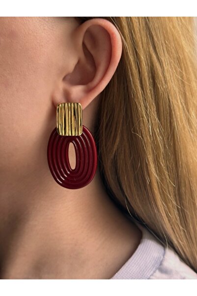 Charmist Special Series Acrylic Burgundy Earrings