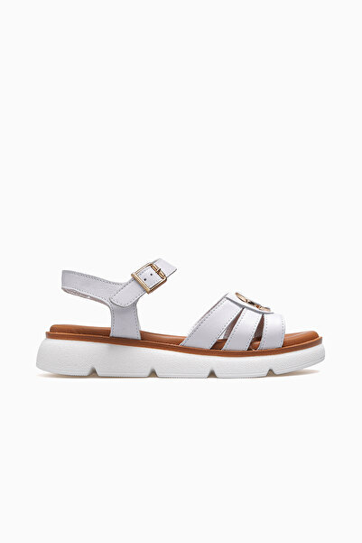 Venüs Sandale casual din piele pentru femei 26y 26025609y Alb