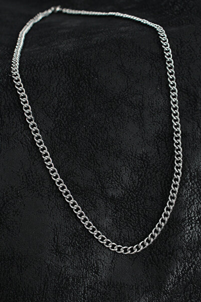 MEKs 316L Steel Classic Oval Chain Model Silver Color Men's Necklace 5886 - H...
