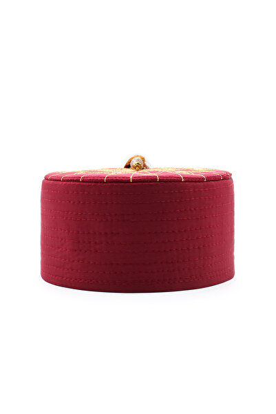 Sarıkhane Children's Imam Hat - Burgundy - with Tassels - Felt