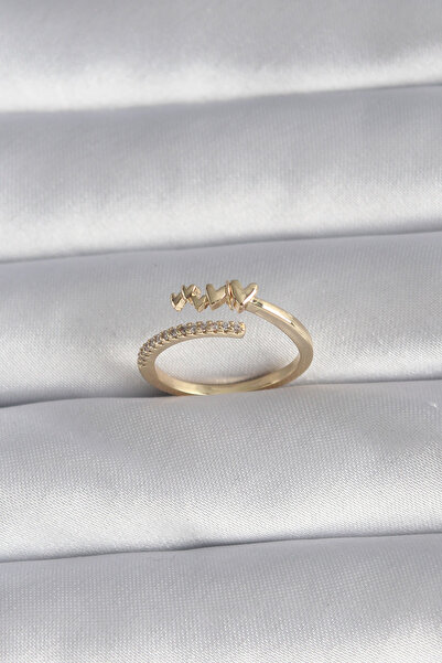 Generic Brand Brass Gold Color Zircon Stone Detail Heart Model Women's Ring 5...