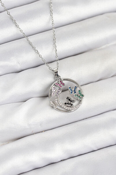 ETC 316L Steel Chain Silver Color Zircon Stone Women's Necklace 5886 - Miyng7...