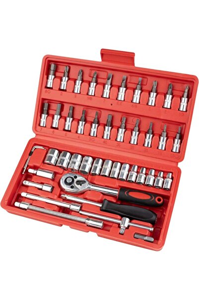 LOOPITYS 46PCS Small Drive Socket Ratchet Wrench Screwdriver Set, 1/4 Inch Me...