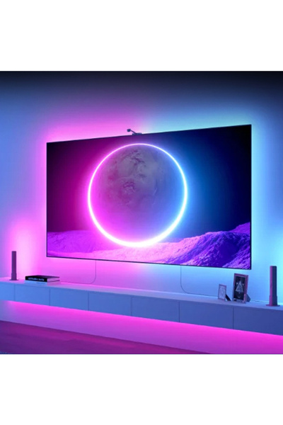 Leon Lifestyle شريط إضاءة LED ذكي RGB مع تطبيق وتحكم عن بعد، مصباح محيطي متغي...