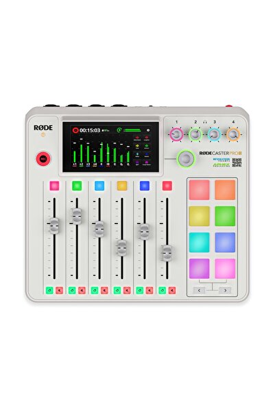 RØDE RØDECaster Pro II: Beyaz | Entegre ses prodüksiyon sistemi - 4 Mikrofon ...