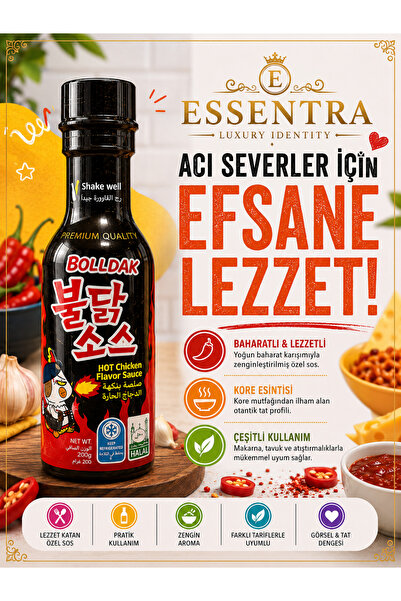 Essentra Home BOLLDAK Hot Chicken Style Kore Sosu 200g Kore Usulü Tavuk