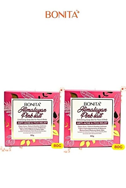 BONİTA Himalayan Pink Salt Soap Exfoliating Soap Bar for Face and Body Set of...