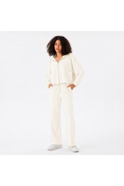 Mİ TİA ATELİER Modal Fabric Hooded Top and Bottom Tracksuit Set Ah-Y72062Mta