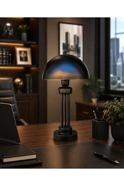 DEDE Tower Lamp Shade with Sivama Metal Hat, Black Static Painted