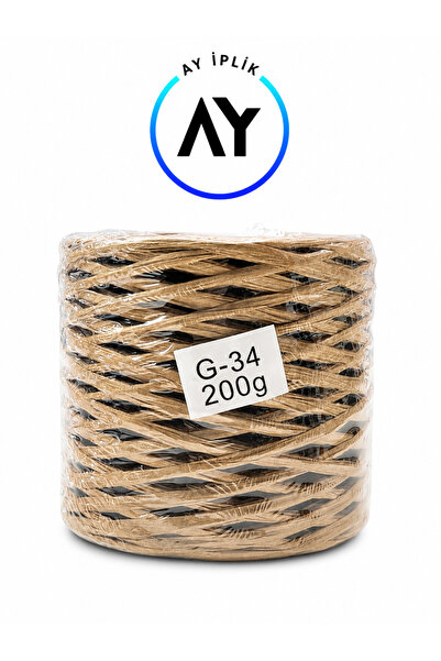 AY COTTON Premium Rafya 200gr İthal Rafya İp Çanta İpi,Supla İpi,Runner İpi 2...