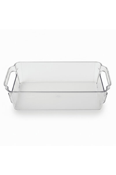AKDC Clear Storage Bin with Handles — 32×15.5 cm | Fridge & Pantry Organizer